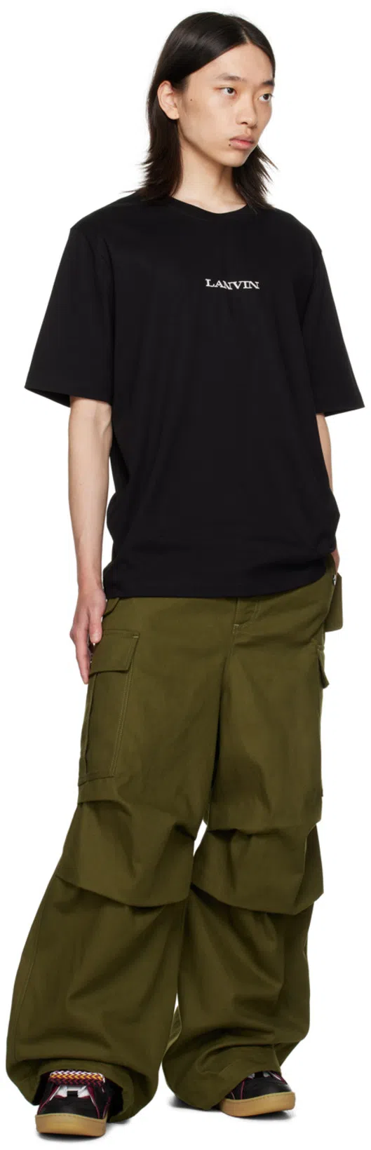 MARNI Wide-leg Cargo Pants In Green