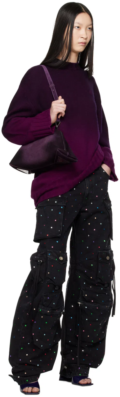 ATTICO Patent Leather Venus Mules With Statement Heel 9cm In Black