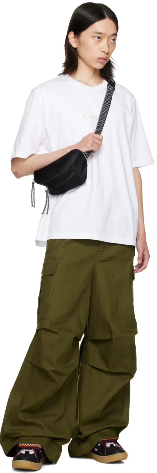 MARNI Wide-leg Cargo Pants In Green