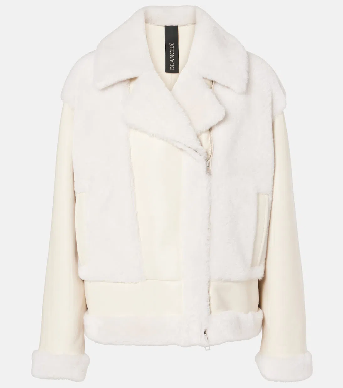 BLANCHA Shearling Jacket In White