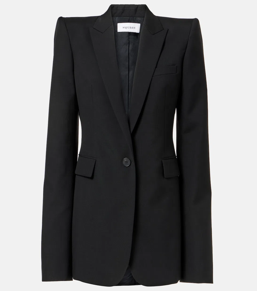 ALEXANDER MCQUEEN Upside-down Lapel Jacket In Black