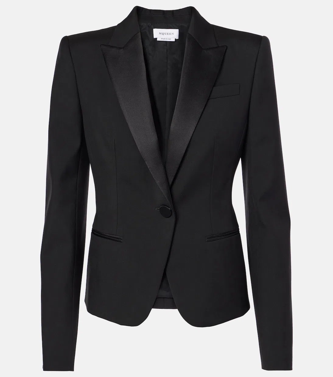 ALEXANDER MCQUEEN Upside-down Lapel Jacket In Black