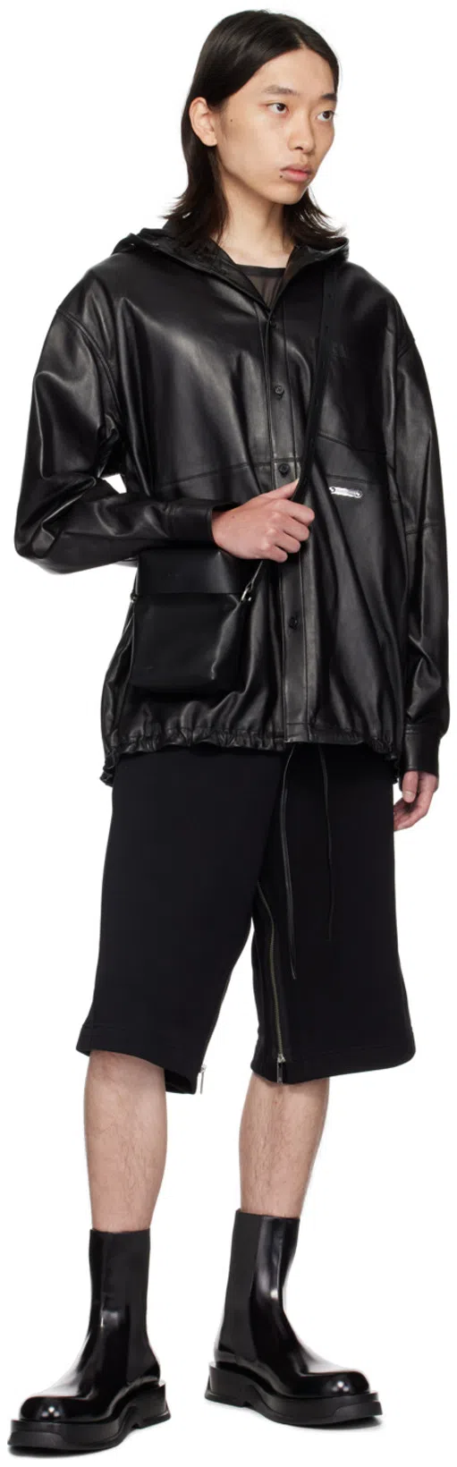 HELMUT LANG Elastic Waist Shorts In Black