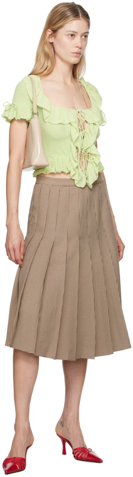 PARIS TEXAS Nadia 85 Lizard Print Leather Mules In Red