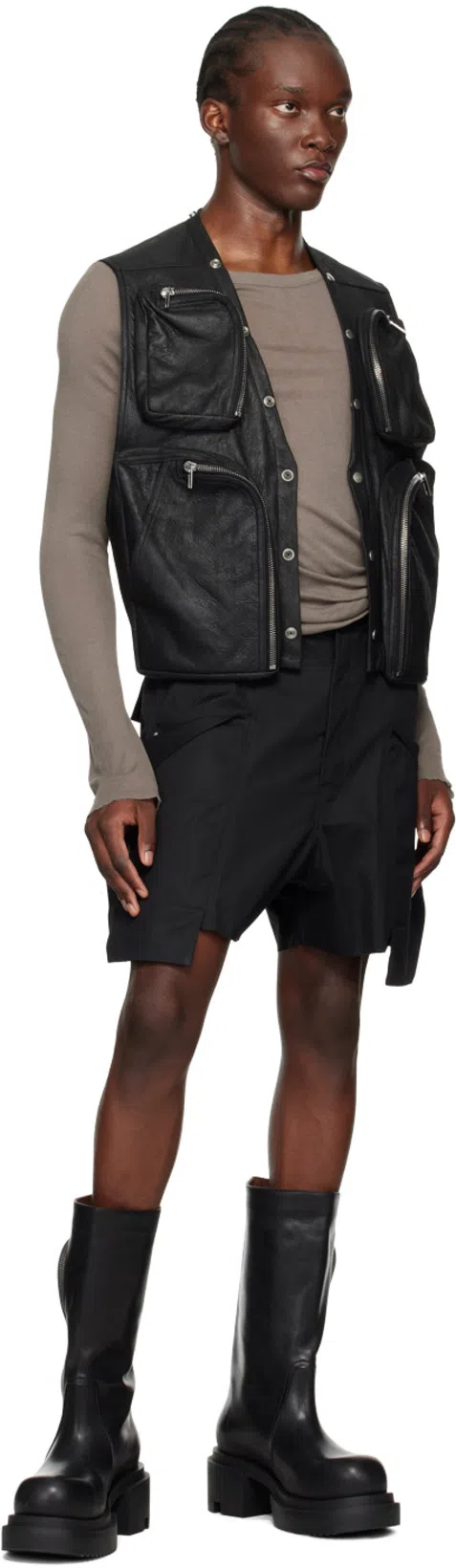 RICK OWENS Black Bauhaus Bogun Boots In 09 Black