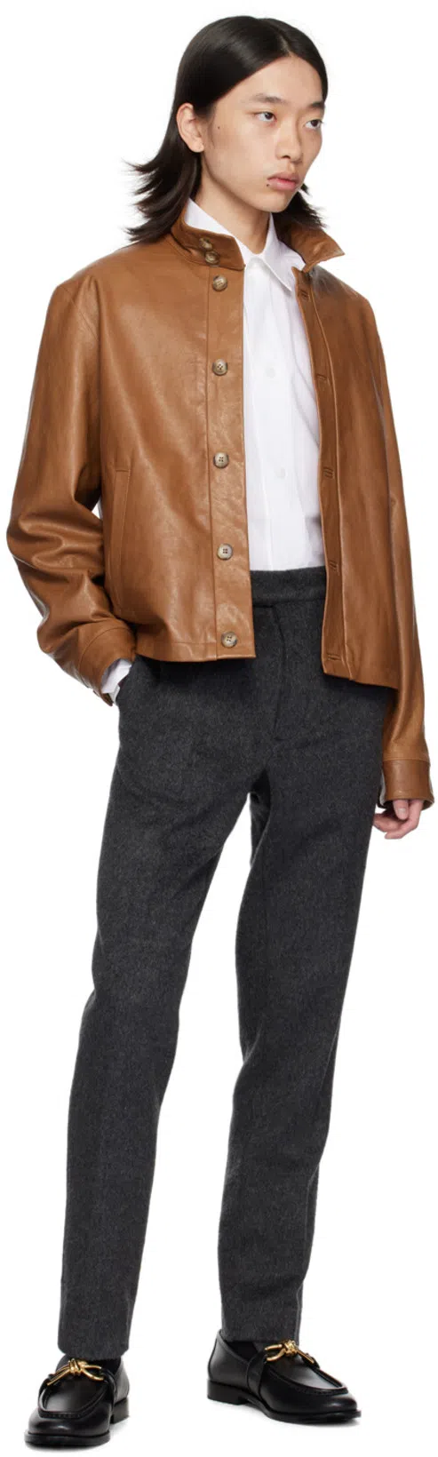 BOTTEGA VENETA Astaire Crinkled Leather Loafers In Black