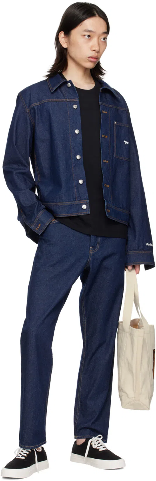 MAISON KITSUNÉ Maison Kitsune Fox Head T Shirt In Black