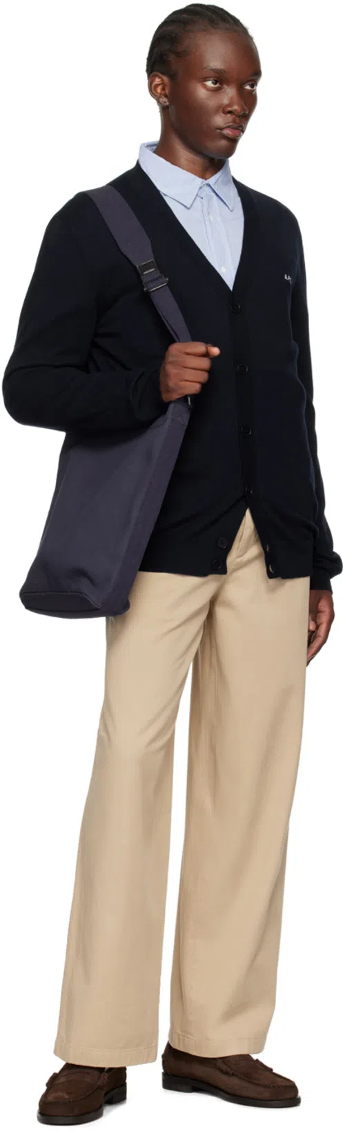 ACNE STUDIOS Twill Trousers In Khaki Beige