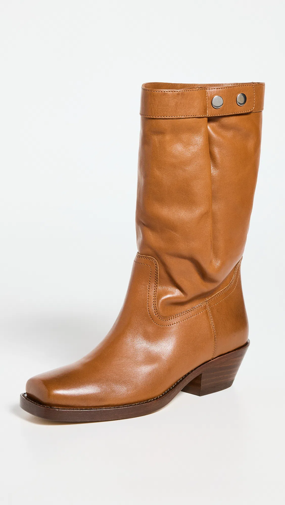 ISABEL MARANT Ademe Havana Leather Biker Boot In Brown