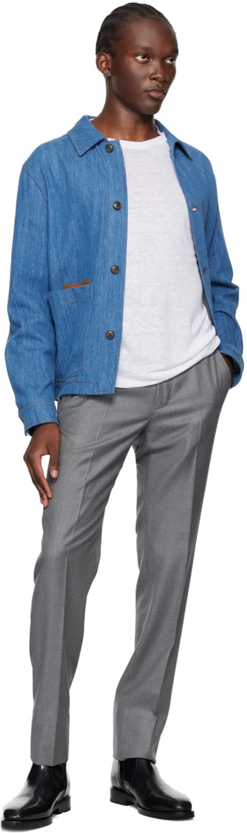 FERRAGAMO Squared Toe Ankle Boot In Nero