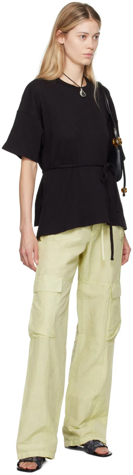 JACQUEMUS Le Bisou Perle Smooth Leather Bag In Black