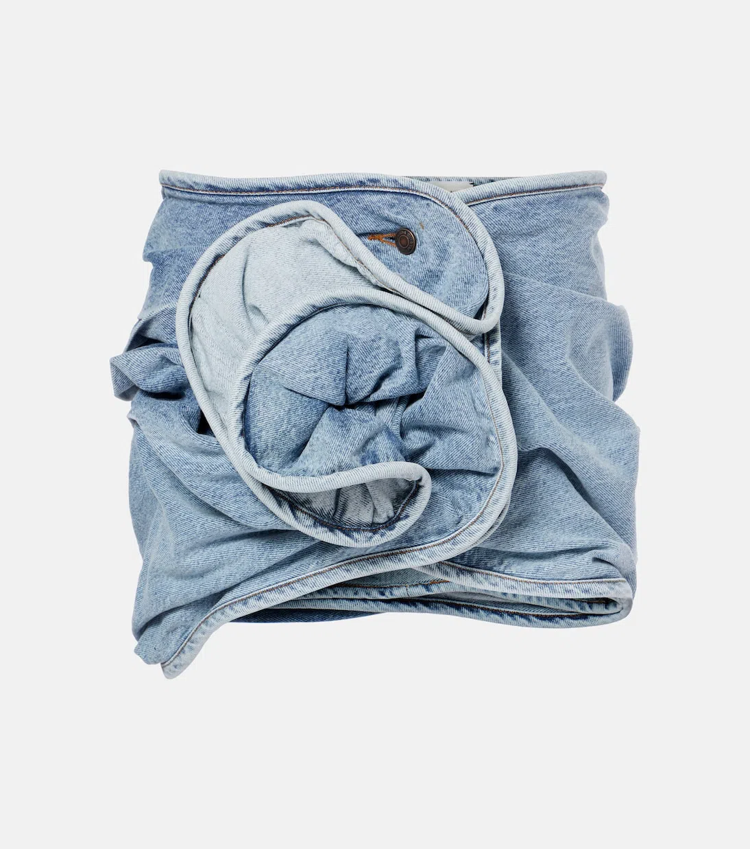 MAGDA BUTRYM Floral-appliqué Ruched Top In Beige