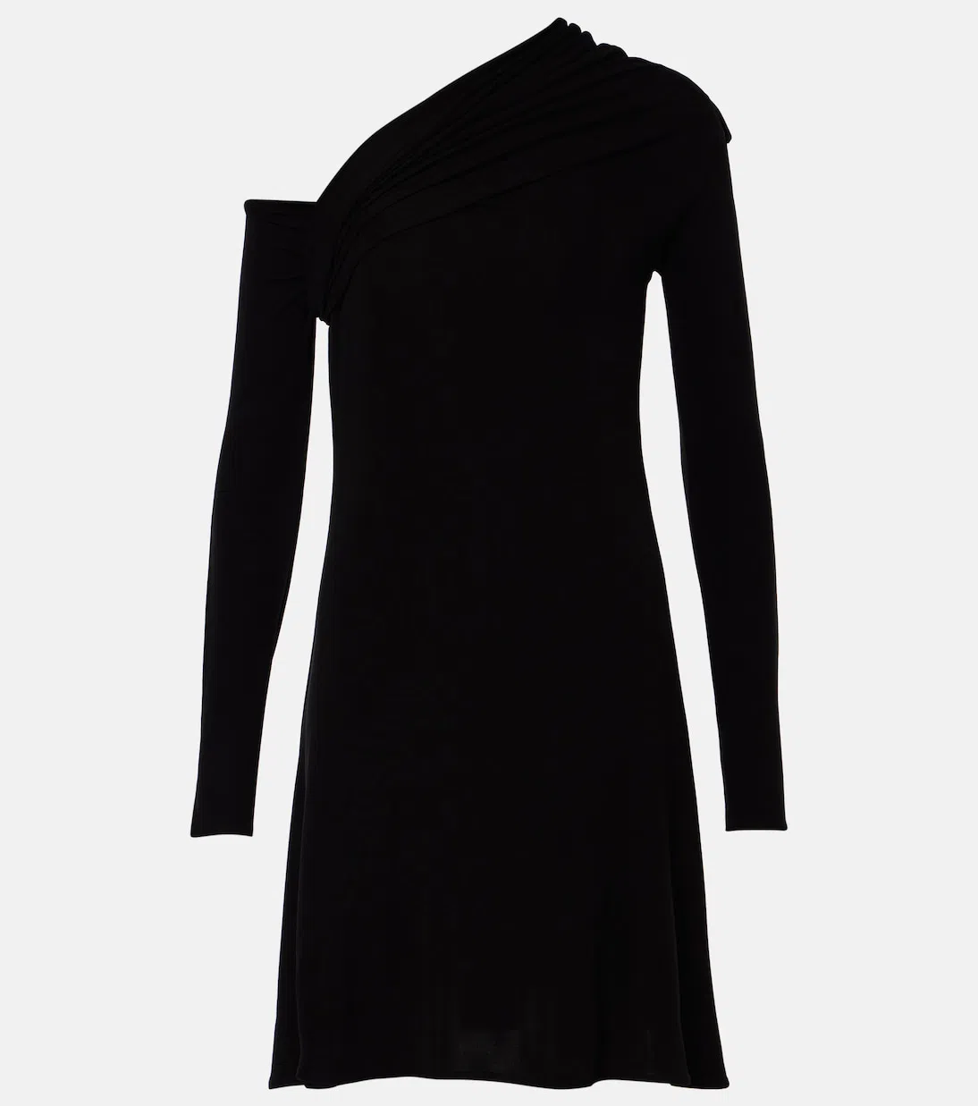 COURRÈGES Mini Twist Crepe Dress With In Black