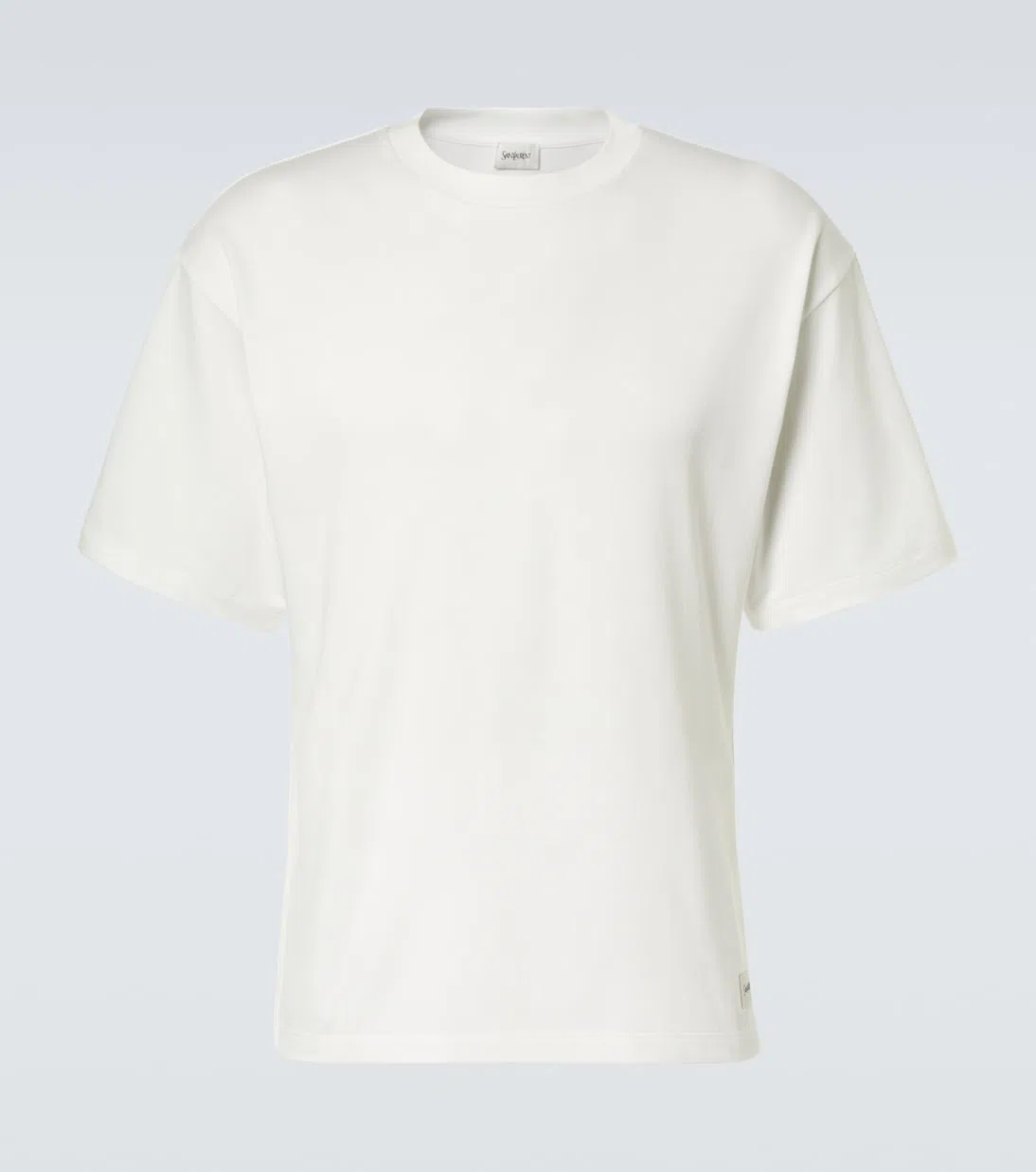 SAINT LAURENT Slim Grained Leather Belt In Black