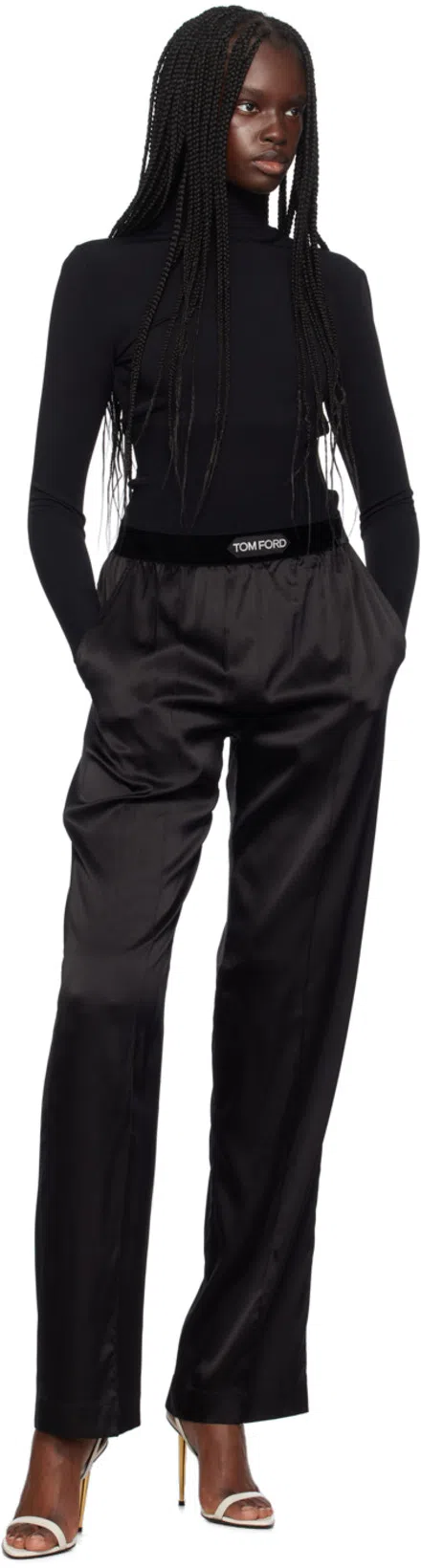 TOM FORD Black Pinched Seams Lounge Pants