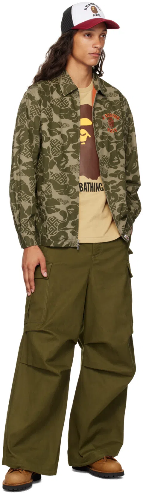 MARNI Wide-leg Cargo Pants In Green