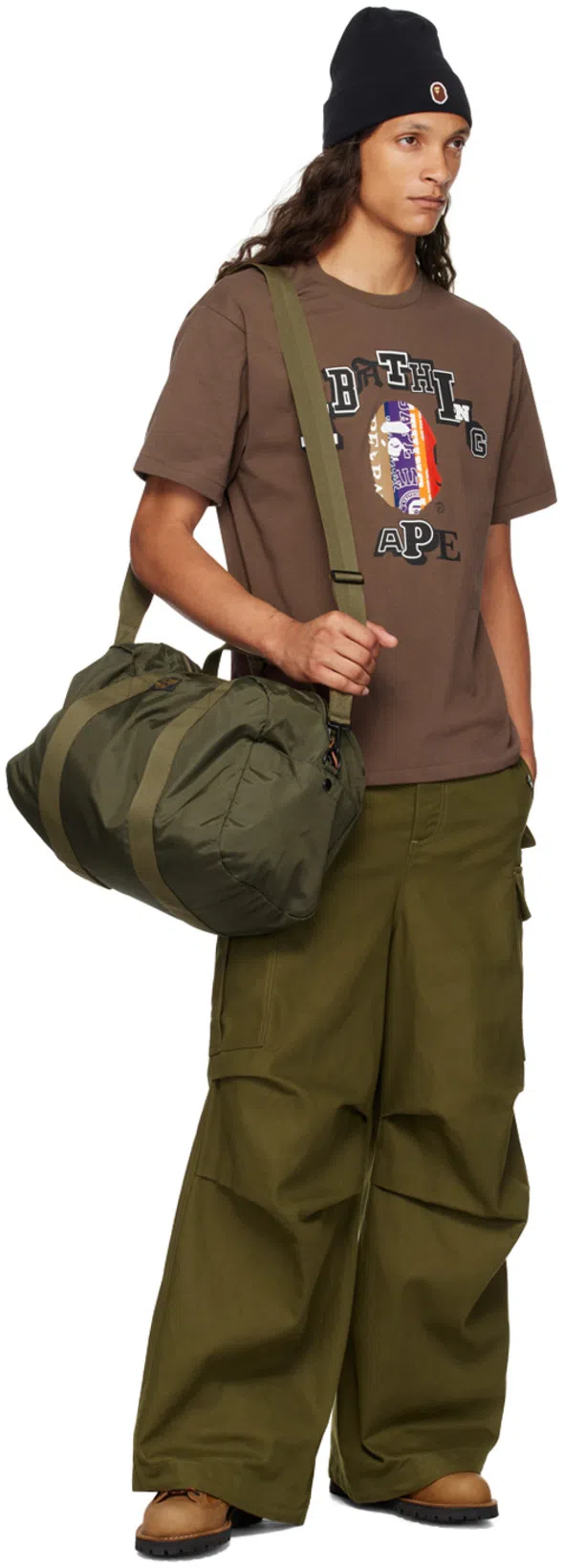 MARNI Wide-leg Cargo Pants In Green