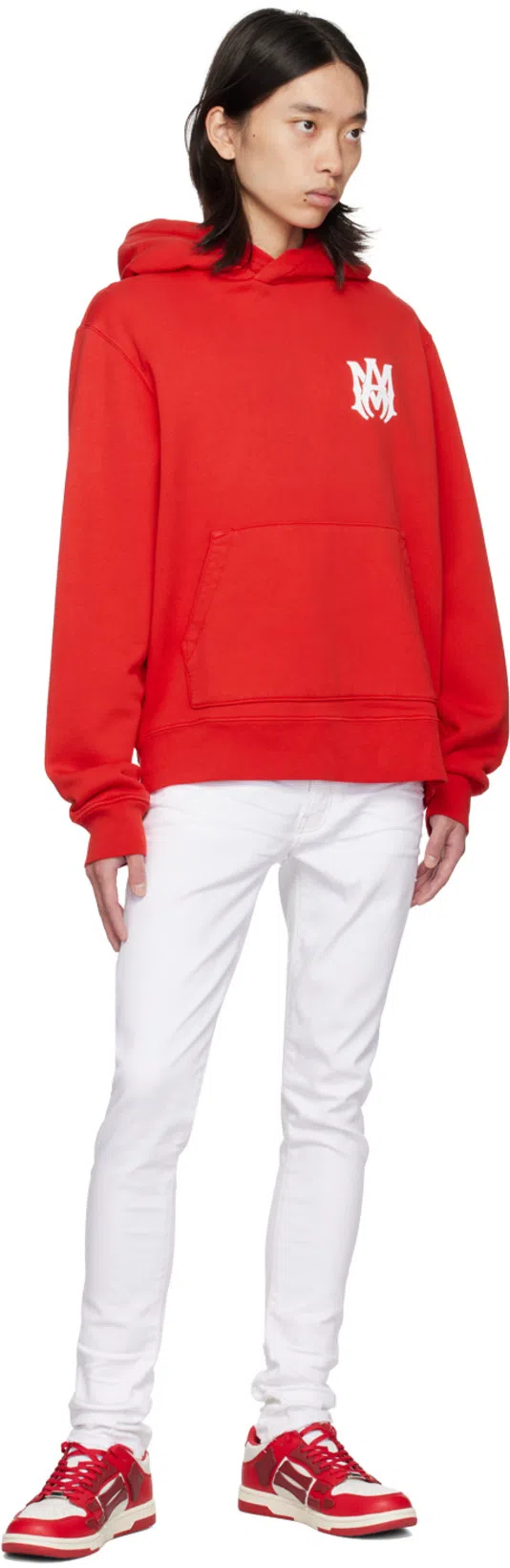 AMIRI Low Top Sneakers Contrast Panels In Red