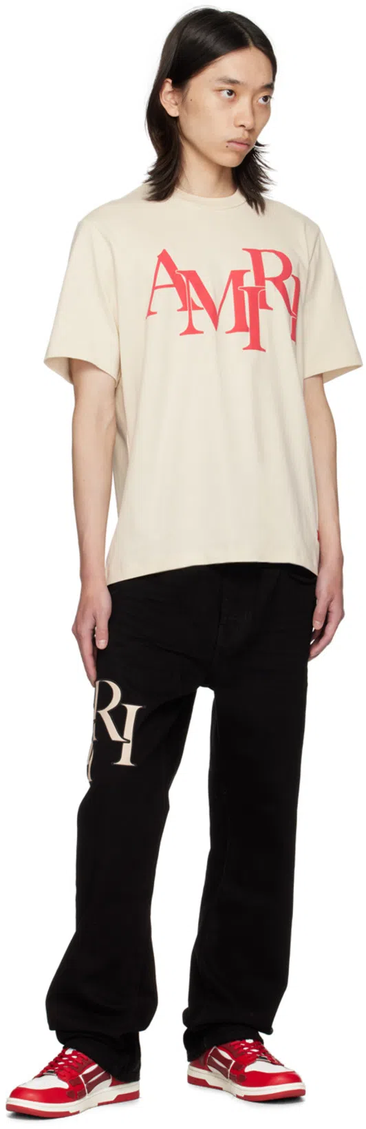 AMIRI Logo-print Cotton T-shirt In White