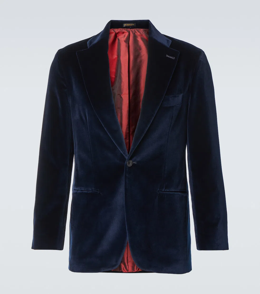 RUBINACCI Cotton Velvet Blazer In Blue