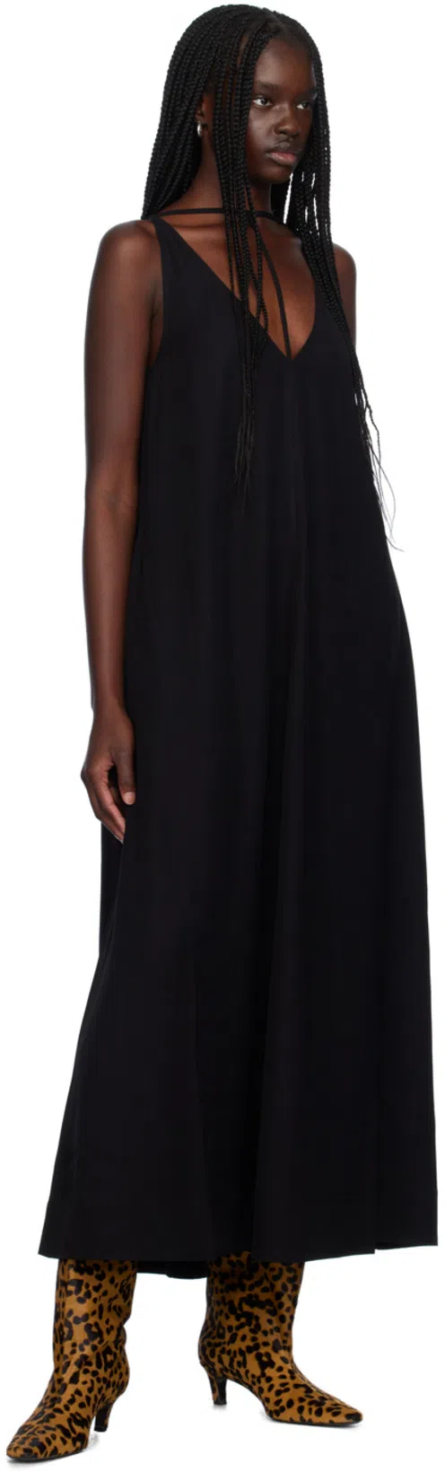 TOTÊME The Wide Shaft Leopard-print Calf Hair Knee Boots In Multi