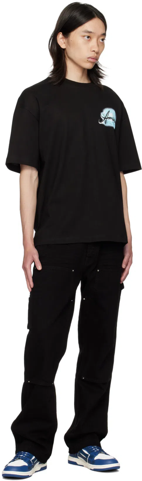 AMIRI Mens Black Paradise Stretch-cotton Jersey T-shirt