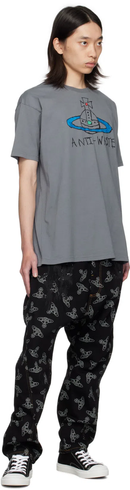 VIVIENNE WESTWOOD Low Top Canvas Plimsoll Cotton Canvas Black 11-45 Men