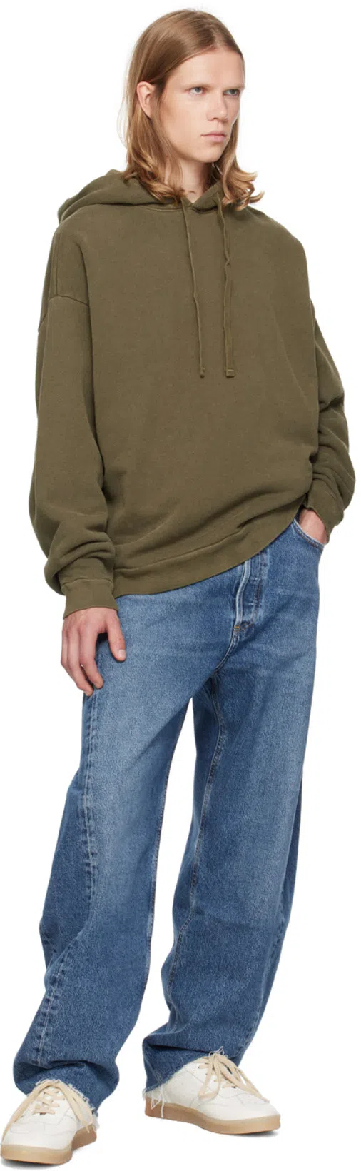 AGOLDE Baggy Tapered Fusion Wash Ratio Jeans Bag In Blue