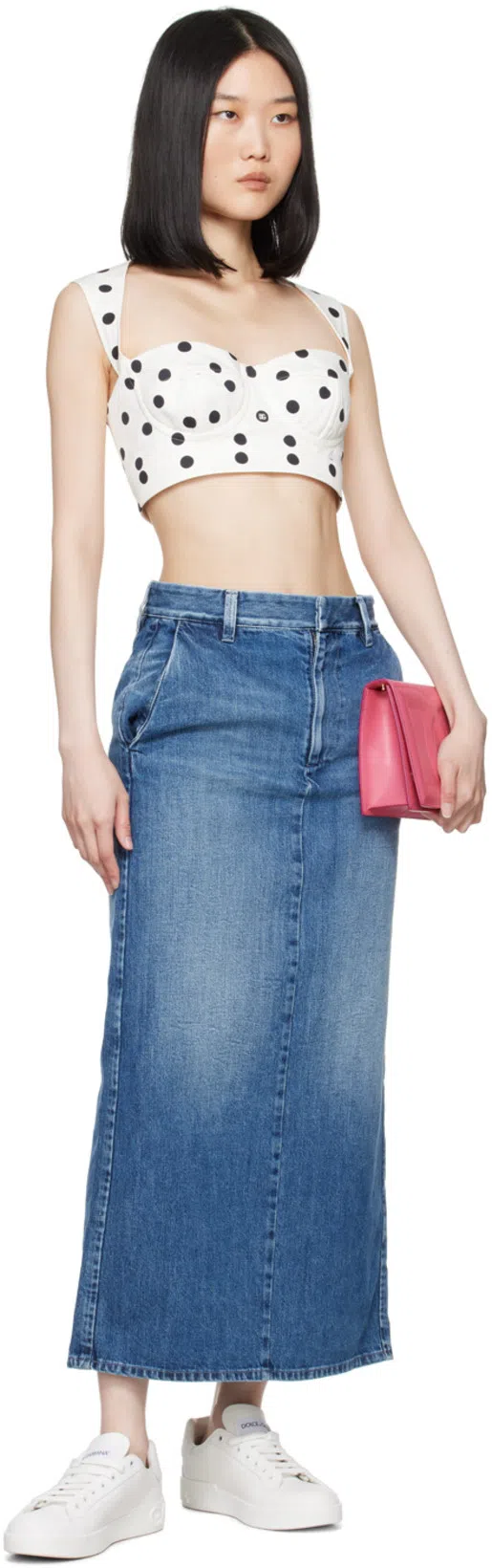 DOLCE & GABBANA Portofino Low-top Leather Sneakers With Lateral Monogram In Neutral