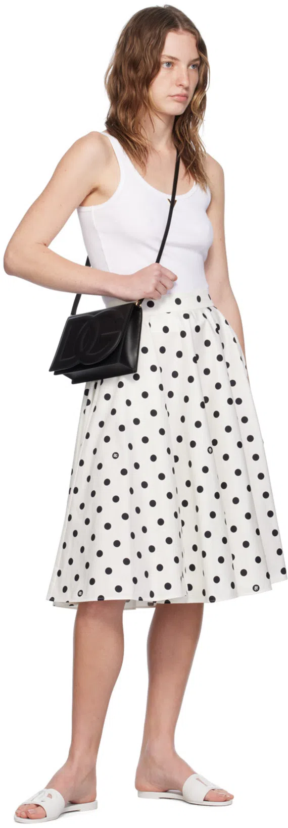 DOLCE & GABBANA Women Shoulder Bag With Embossed Logo In Black