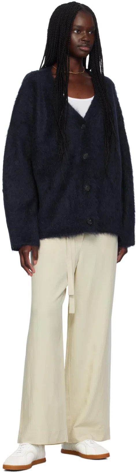 TOTÊME Toteme Tie-waist Fluid Trousers In Neutral