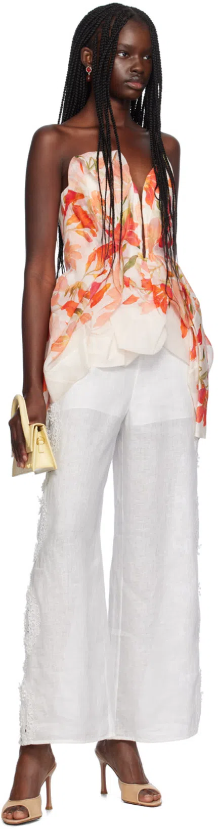 JACQUEMUS Off-white Les Classiques 'le Chiquito Long' Bag In Beige