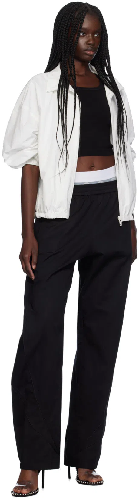 ALEXANDER WANG Leather Sandals With Metal Details In Black