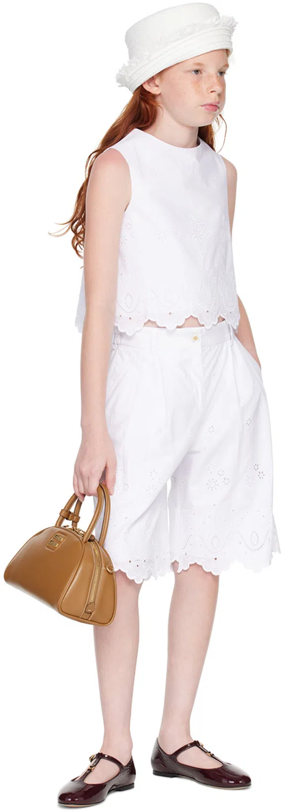 CHLOÉ Marcie Embellished Crinkled Patent-leather Ballet Flats In Burgundy