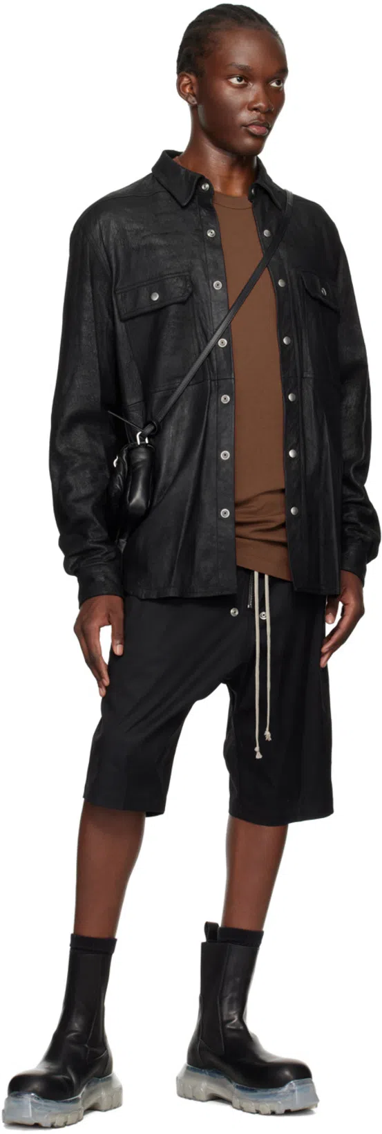 RICK OWENS Dark Green Tractor Ankle Boots With Elastic Gussets