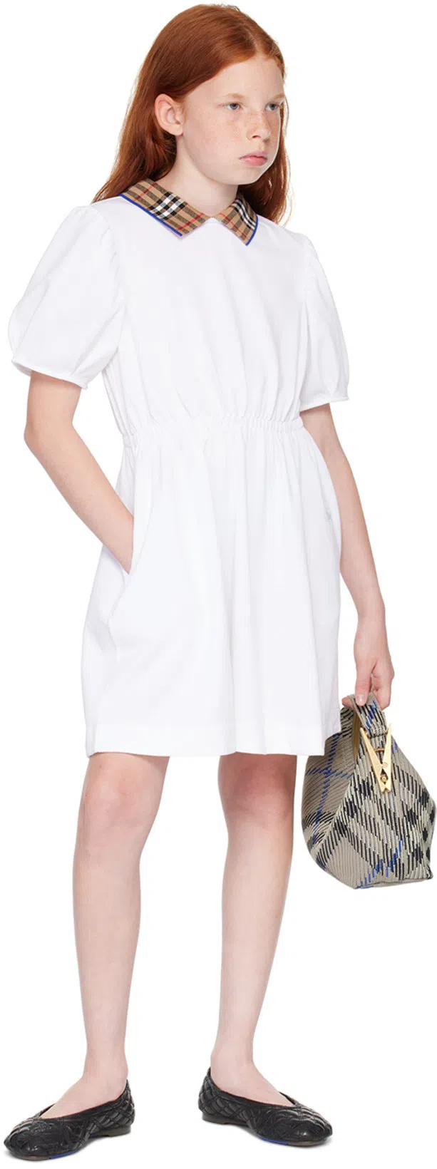 BURBERRY Quilted Leather Sadler Ballet Flats In Black