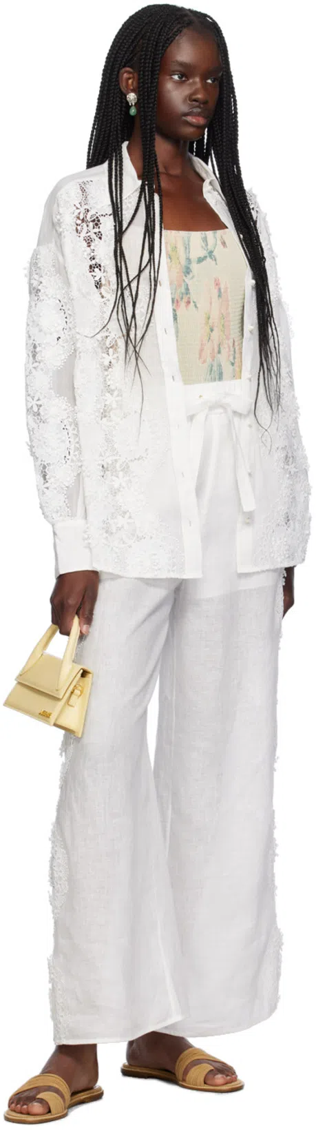 JACQUEMUS Off-white Les Classiques 'le Chiquito Long' Bag In Beige