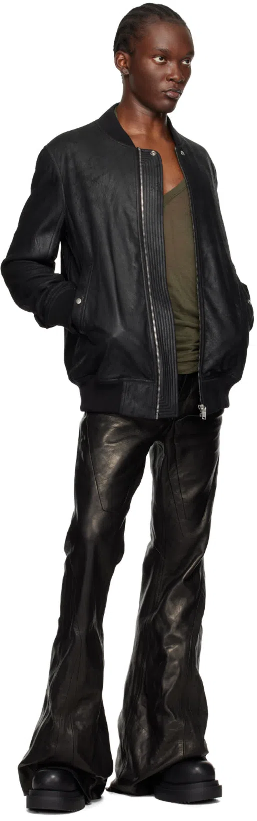 RICK OWENS Black Bauhaus Bogun Boots In 09 Black