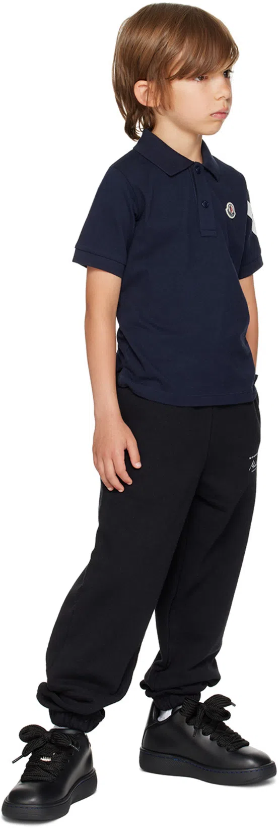 BURBERRY Black Sneakers With Textured Rubber Sole In Gray