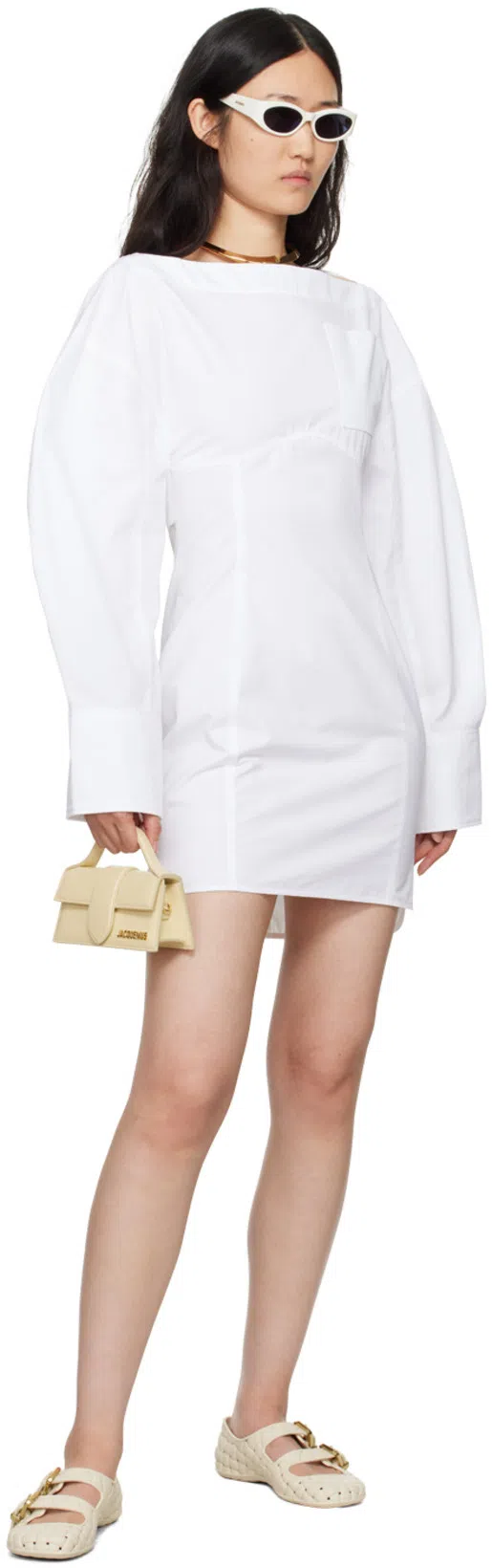 JACQUEMUS Women La Robe Chemise Casaco Dress In White