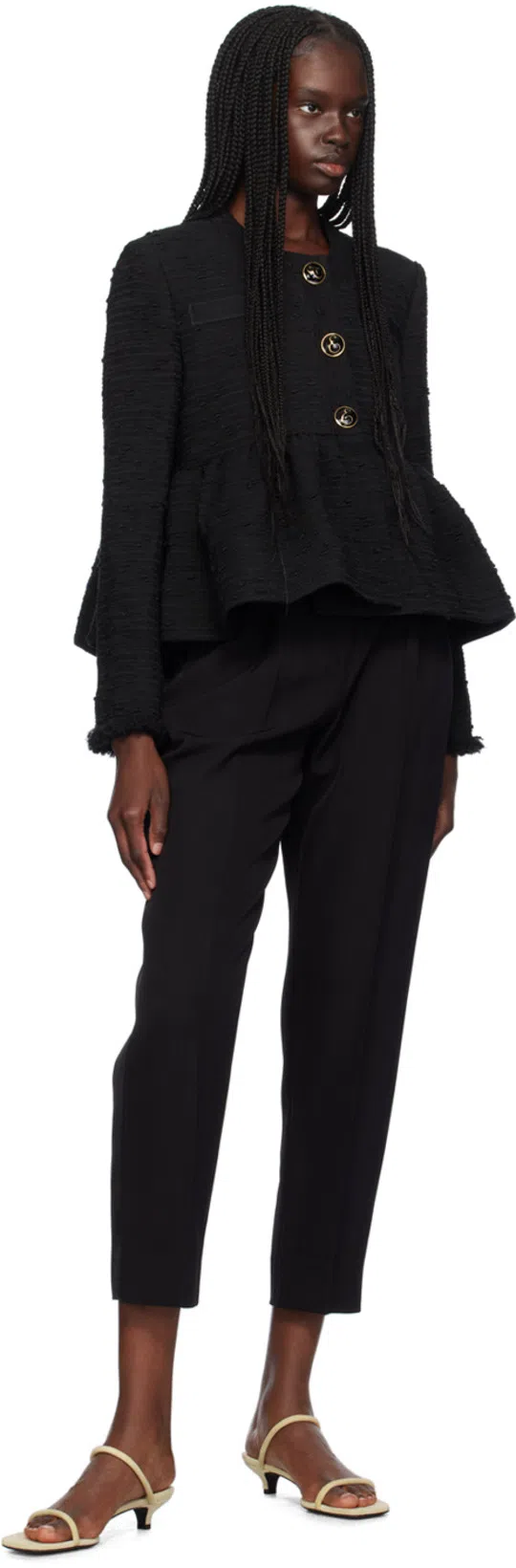 TOTÊME Minimalist Suede Leather Sandals In Neutro