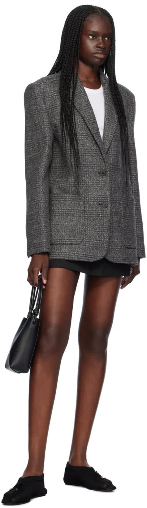 TOTÊME Toteme Knitted Ballet Flats In Black