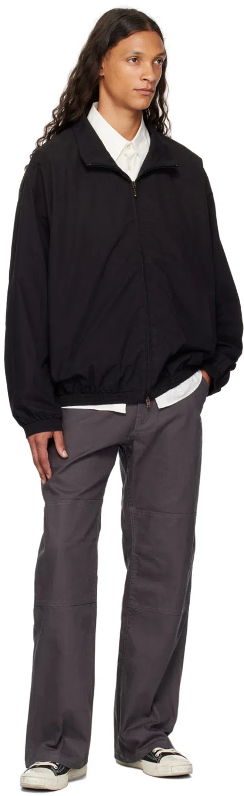 ACNE STUDIOS Logo Patch Mid-rise Jeans In Black