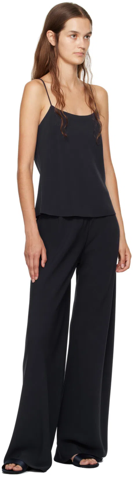 THE ROW Gala Virgin Wool Wide-leg Pants In Black
