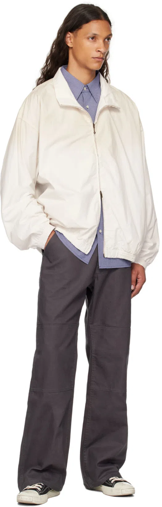 ACNE STUDIOS Logo Patch Mid-rise Jeans In Black