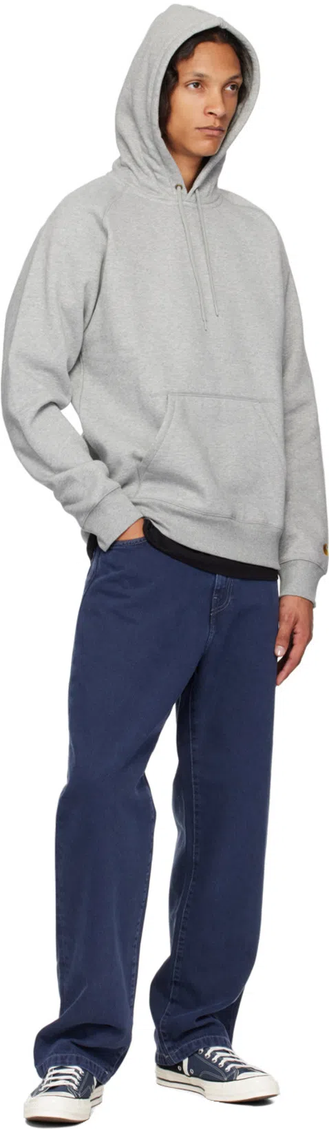 CARHARTT Hooded Chase Sweatshirt Heather Grey In Gray