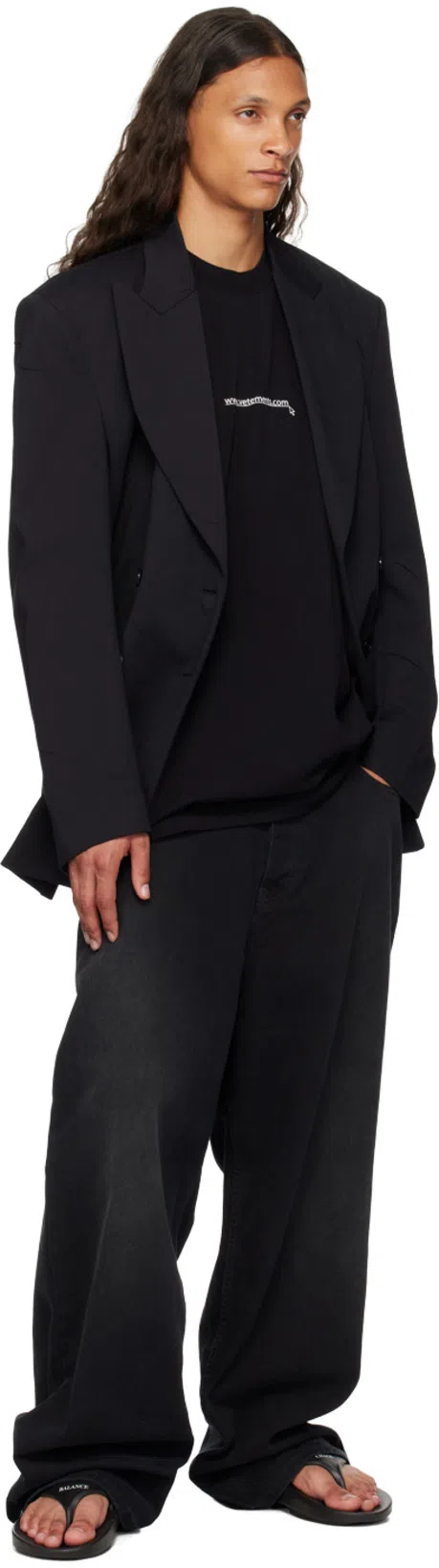 VETEMENTS Black Peaked Lapel Blazer