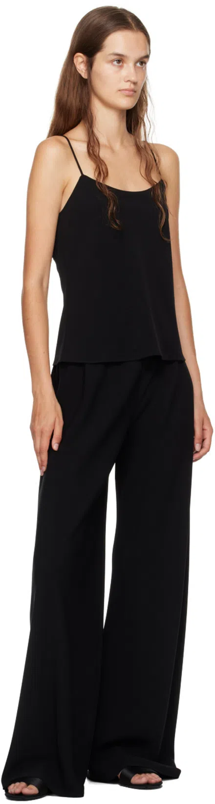 THE ROW Gala Virgin Wool Wide-leg Pants In Black