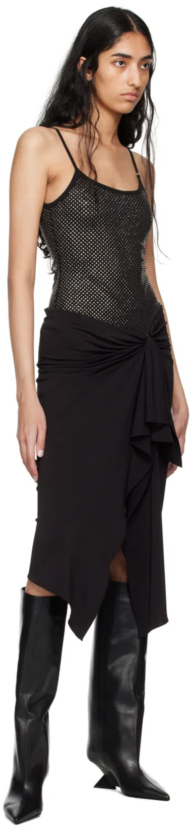 ATTICO Cheope Leather Knee Boots In Black