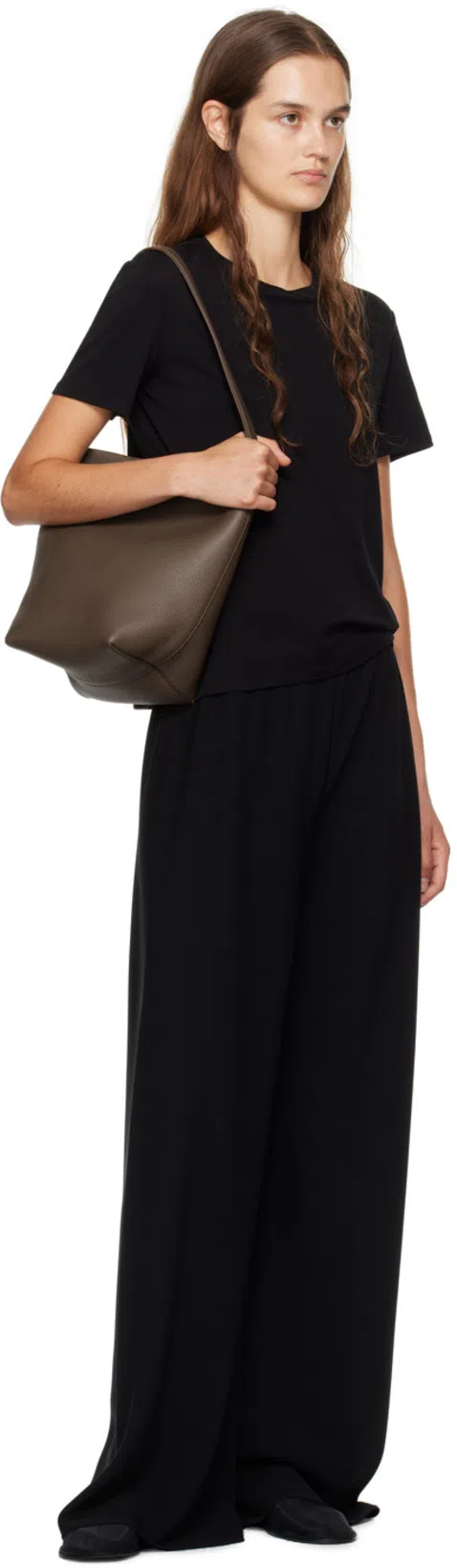 THE ROW Gala Virgin Wool Wide-leg Pants In Black